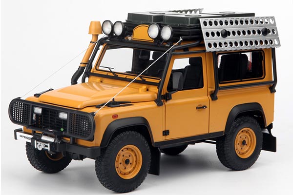 Land Rover Defender 90 SUV Diecast Model 1:18 Scale Yellow