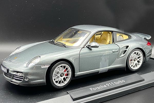 2010 Porsche 911(997.2) Turbo Diecast Car Model 1:18 Scale Gray