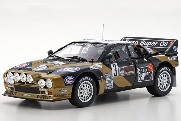 1983 Lancia Rally 037 NO.3 Diecast Car Model 1:18 Scale Black