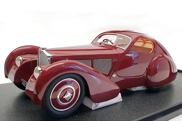 1931 Bugatti T51 Dubos Coupe Resin Model 1:18 Scale Wine Red