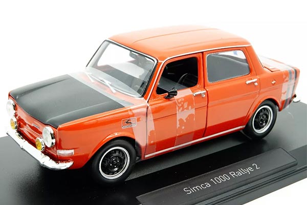 1971 Simca 1000 Rallye 2 Diecast Car Model 1:18 Scale Orange