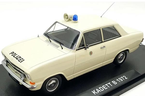 1972 Opel Kadett B Police Diecast Car Model 1:18 Scale White