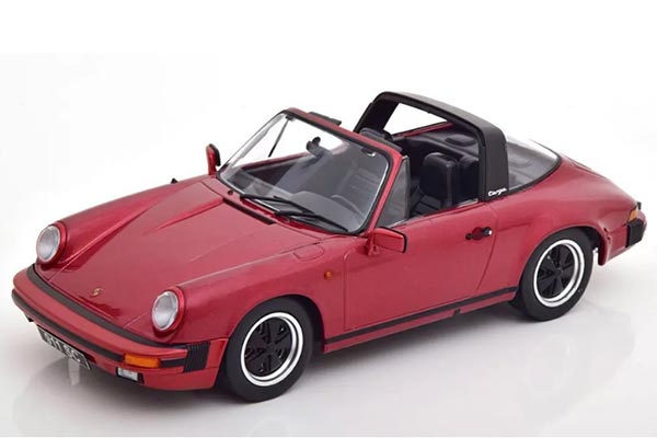 Porsche 911 SC Targa Diecast Car Model 1:18 Scale Red