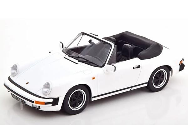 Porsche 911 SC Roadster Diecast Car Model 1:18 Scale White