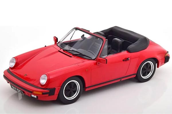 Porsche 911 SC Roadster Diecast Car Model 1:18 Scale Red