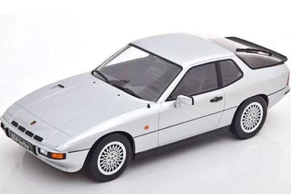 Porsche 924 Turbo Diecast Car Model 1:18 Scale Silver
