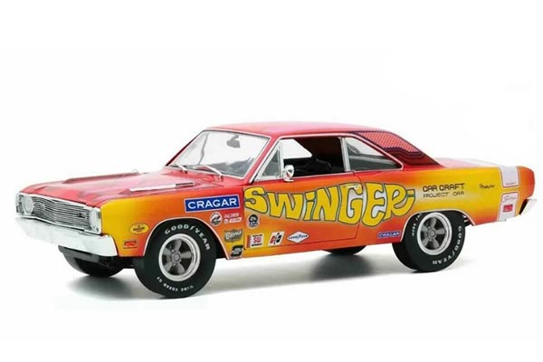 1969 Dodge Dart 340 Swinger Diecast Car Model 1:18 Scale Red