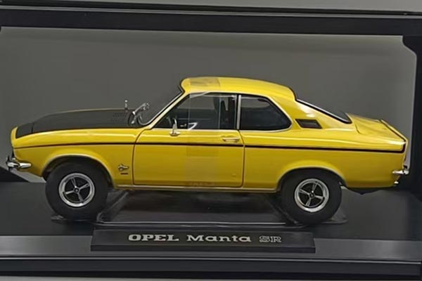 Opel Manta SR Diecast Car Model 1:18 Scale Yellow