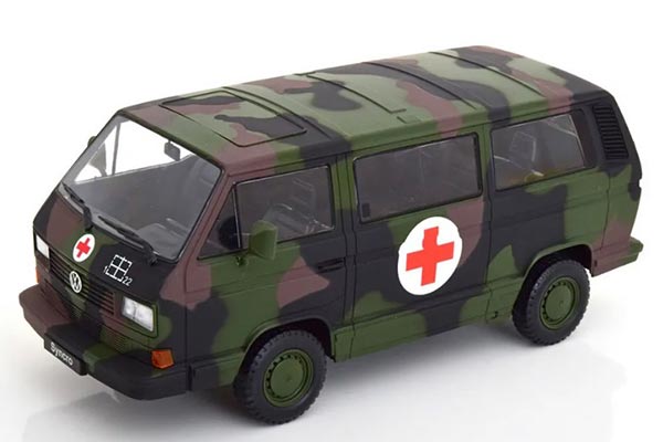 Volkswagen T3 Magnum Syncro Van Diecast Model Army Green 1:18