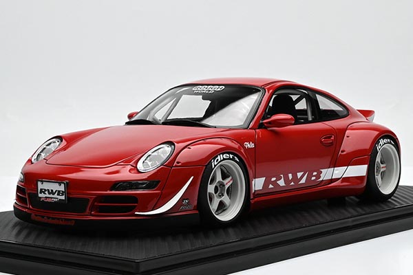 Porsche 911 (997) RWB Resin Car Model 1:18 Scale Red