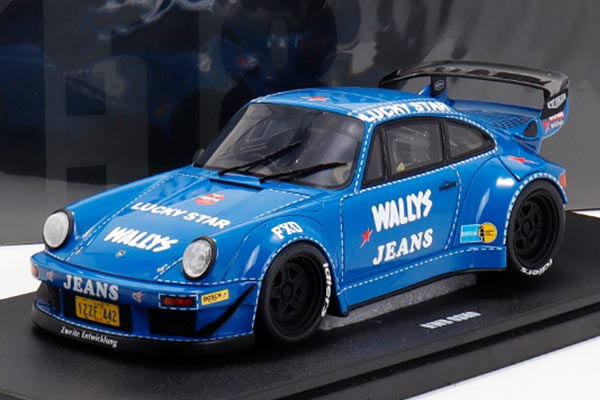 Porsche 911 RWB OSHO Resin Car Model 1:18 Scale Blue
