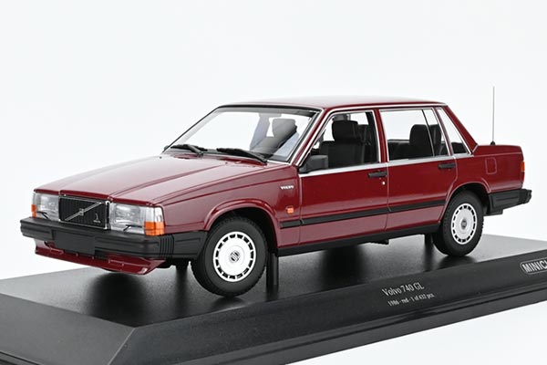 1986 Volvo 740 GL Diecast Car Model 1:18 Scale Wine Red