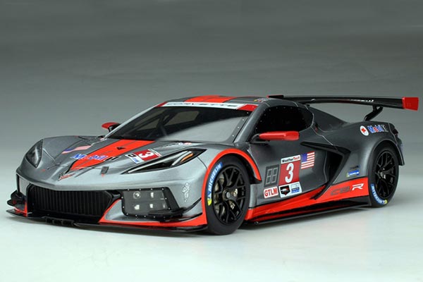 2021 Chevrolet Corvette C8 Resin Car Model 1:18 Scale Red-Gray