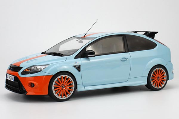 Ford Focus RS Mk2 Resin Car Model 1:18 Scale Blue-Orange