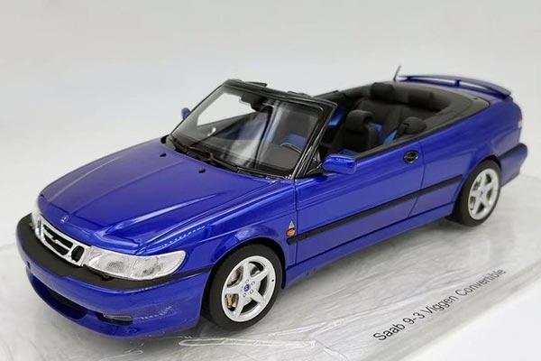 1999 Saab 9-3 Viggen Convertible Resin Car Model 1:18 Scale Blue