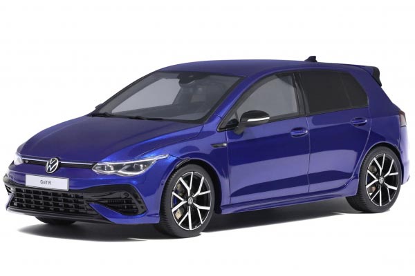 2021 Volkswagen Golf Mk8 R Resin Car Model 1:18 Scale Blue