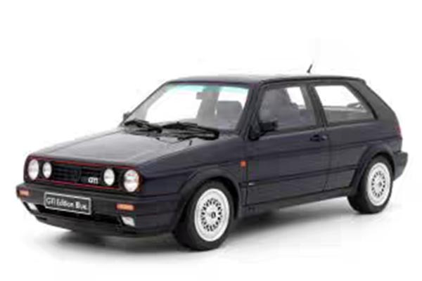 Volkswagen Golf GTI Mk2 Edition Blue Resin Model 1:18 Black