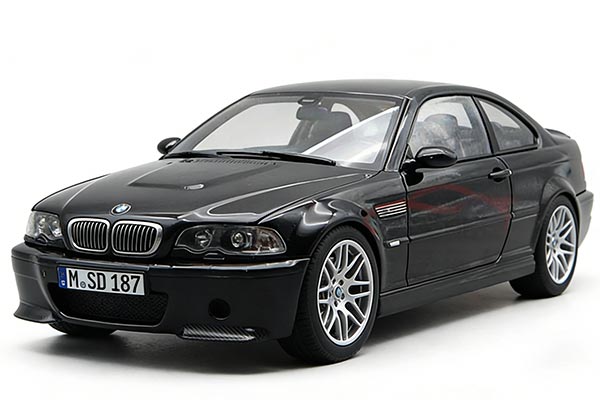 2003 BMW M3 CSL E46 Diecast Car Model 1:18 Scale Black