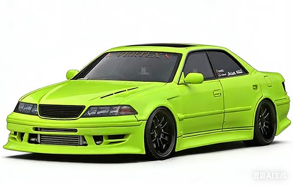 Toyota Chaser JZX100 Mark II Resin Car Model 1:18 Scale Yellow