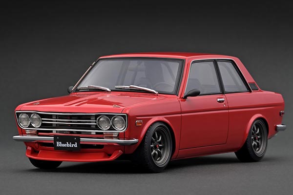 Datsun Bluebird 510 Resin Car Model 1:18 Scale Red