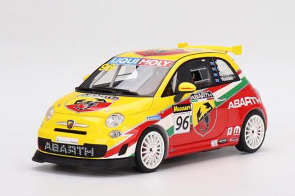 Abarth 695 Resin Car Model 1:18 Scale Yellow-Red