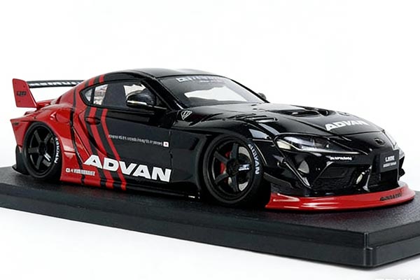 Toyota Supra A90 Resin Car Model 1:18 Scale Red-Black