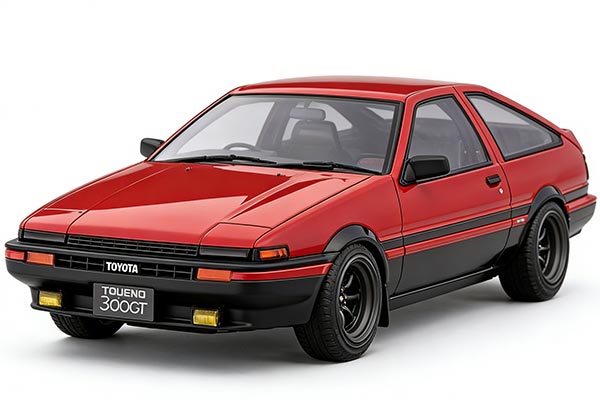 Toyota Sprinter Trueno GT Apex Resin Car Model 1:18 Scale Red