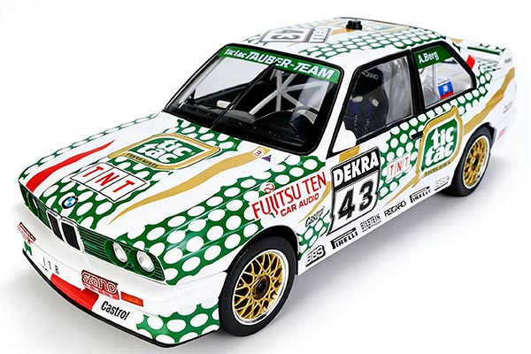 1991 BMW M3 E30 DTM Diecast Car Model 1:18 White-Green