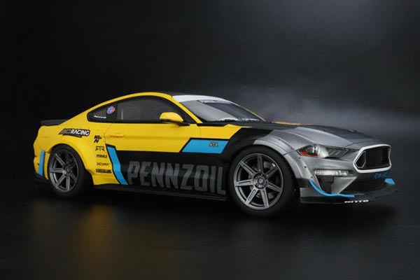 Ford Mustang RTR Spec Widebody Resin Model 1:18 Black-Yellow