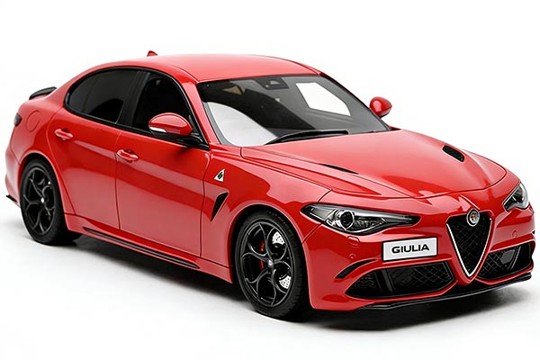Alfa Romeo Giulia Resin Car Model 1:18 Scale Red