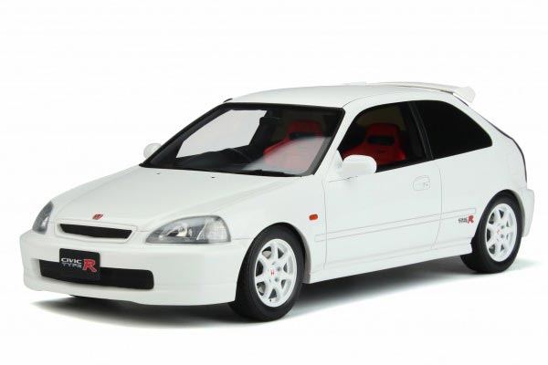 Honda Civic Type R EK9 Resin Car Model 1:18 Scale White