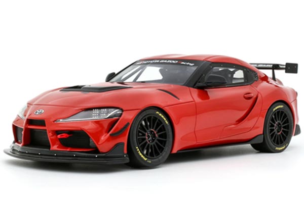 Toyota Supra GT4 100 Edition Resin Car Model 1:18 Scale Red