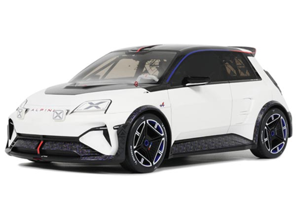 2024 Renault Alpine A290_β Resin Car Model 1:18 Scale White