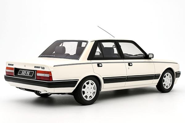 1989 Peugeot 505 V6 Resin Car Model 1:18 Scale White [SD04H970]