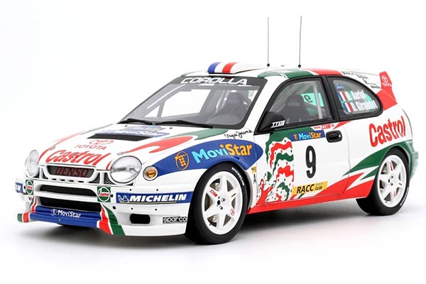 1998 Toyota Corolla WRC Resin Car Model 1:18 Scale White