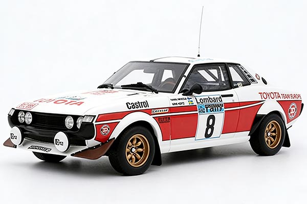 1977 Toyota Celica RA21 Resin Car Model 1:18 Scale White-Red