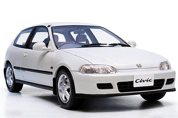 1992 Honda Civic EG6 SiR-II Resin Car Model 1:18 Scale White