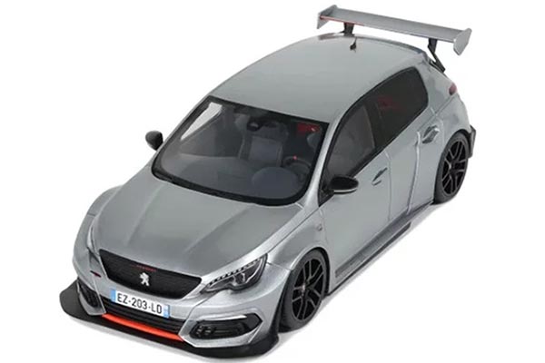 2020 Peugeot 308 Resin Car Model 1:18 Scale Silver