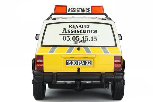 Jeep Cherokee Rescue Car Resin Model 1:18 Scale Yellow-White [SD05H024]