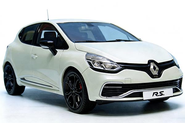 Renault Clio RS Resin Car Model 1:18 Scale White