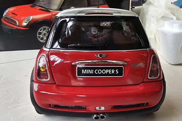 Mini Cooper S Hatchback Diecast Car Model 1:18 Scale Red [SD05H069]
