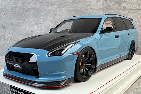 Nissan Stagea GT-R R35 Wagon Resin Model 1:18 Scale Blue