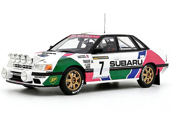 Subaru Legacy RS Racing Car Resin Model 1:18 Scale White