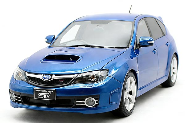 Subaru Impreza 2.5 WRX STI Hatchback Resin Car Model 1:18 Blue