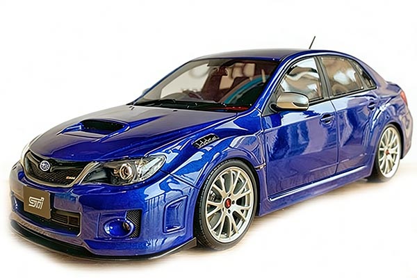 Subaru Impreza WRX STI S206 Resin Car Model 1:18 Scale Blue