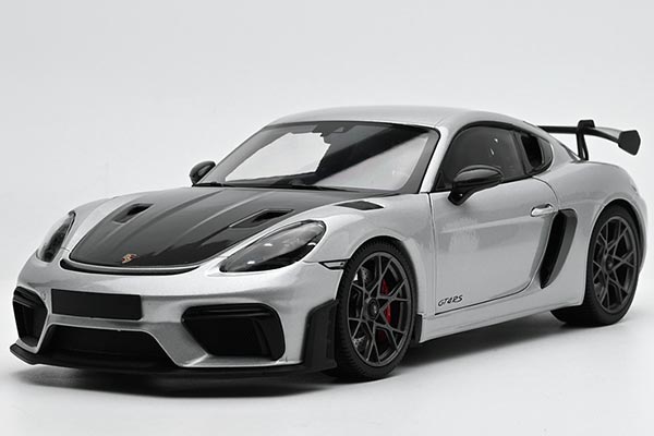 2024 Porsche Cayman GT4 RS Diecast Car Model 1:18 Scale Silver