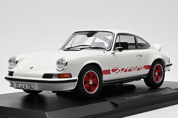 1973 Porsche 911 RS Diecast Car Model 1:18 Scale White
