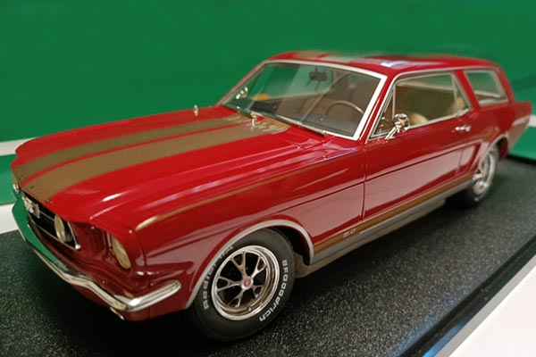 1965 Ford Mustang Wagon Resin Car Model 1:18 Scale Red