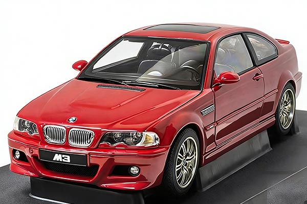 BMW M3 E46 Coupe Diecast Car Model 1:18 Scale Red