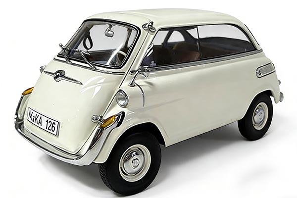 BMW Isetta 600 Diecast Car Model 1:18 Scale Beige